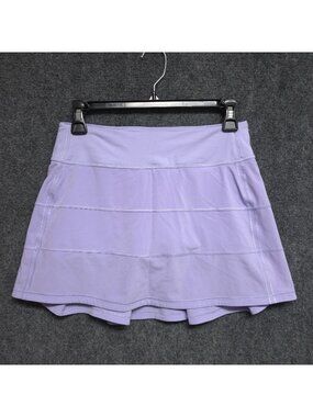 Lululemon Skirt Womens 4 Lilac Smoke Pace Rival Mid-Rise Pleated Skort Tennis